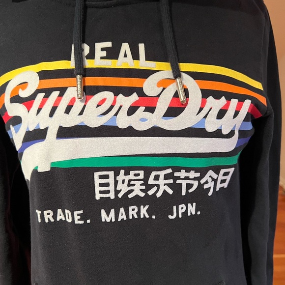 Superdry hoodie fitted style in black. Excellent condition. - Picture 4 of 11